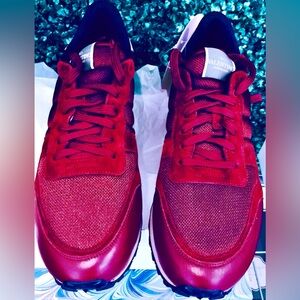 New Valentino Garavani Combo Wine Rockrunner Sneakers, Men’s Size 46 (13)
